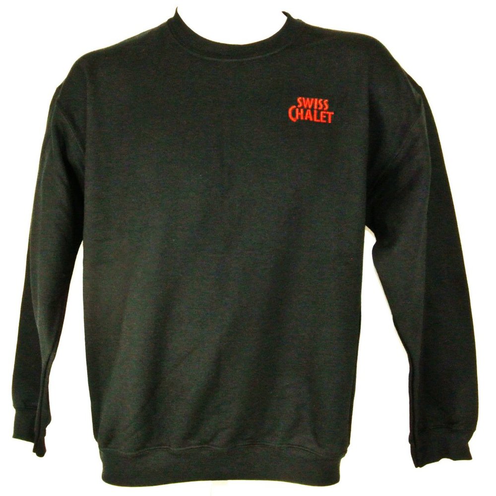 SWISS CHALET Chicken Black Sweatshirt Employee Uniform Shirt Size L NWT - Picture 5 of 9